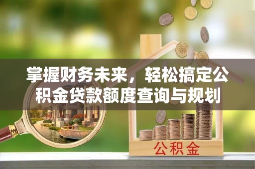 果洛掌握财务未来，轻松搞定公积金贷款额度查询与规划