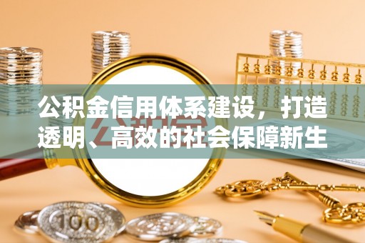 果洛公积金信用体系建设，打造透明、高效的社会保障新生态
