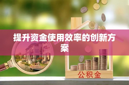 果洛提升资金使用效率的创新方案